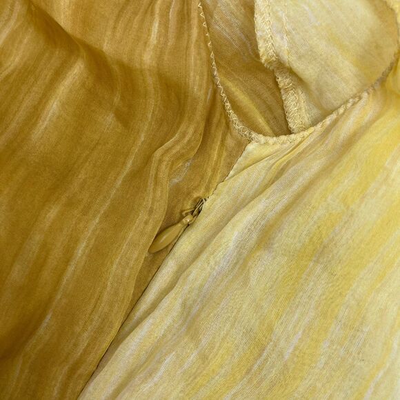 Max Studio Golden Yellow Silk Ruffle Dress | Special Edition | Size S - Picture 15 of 16